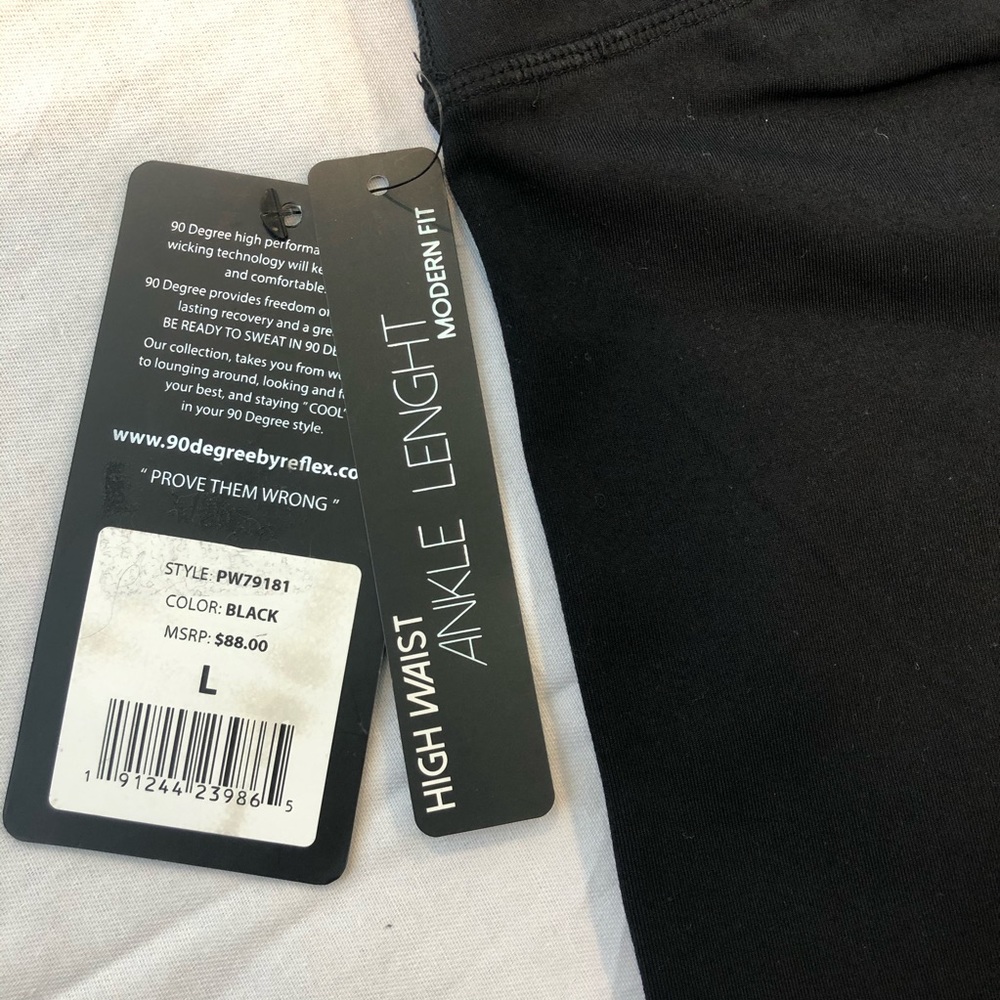 90 Degree Reflex Ankle Length High Waist Legging L - Picture 8 of 10